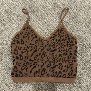 Cheetah print tank top
